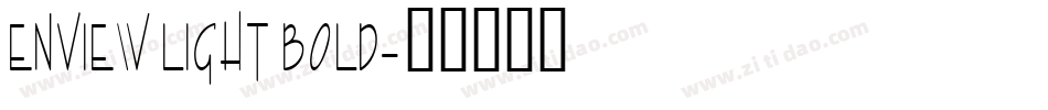 Enview Light Bold字体转换